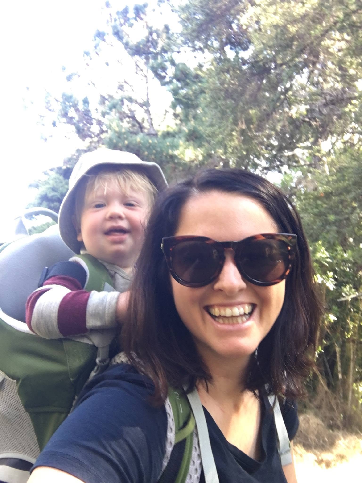 Harvey as a toddler on a hike with his mum, An Absence Seizure Story