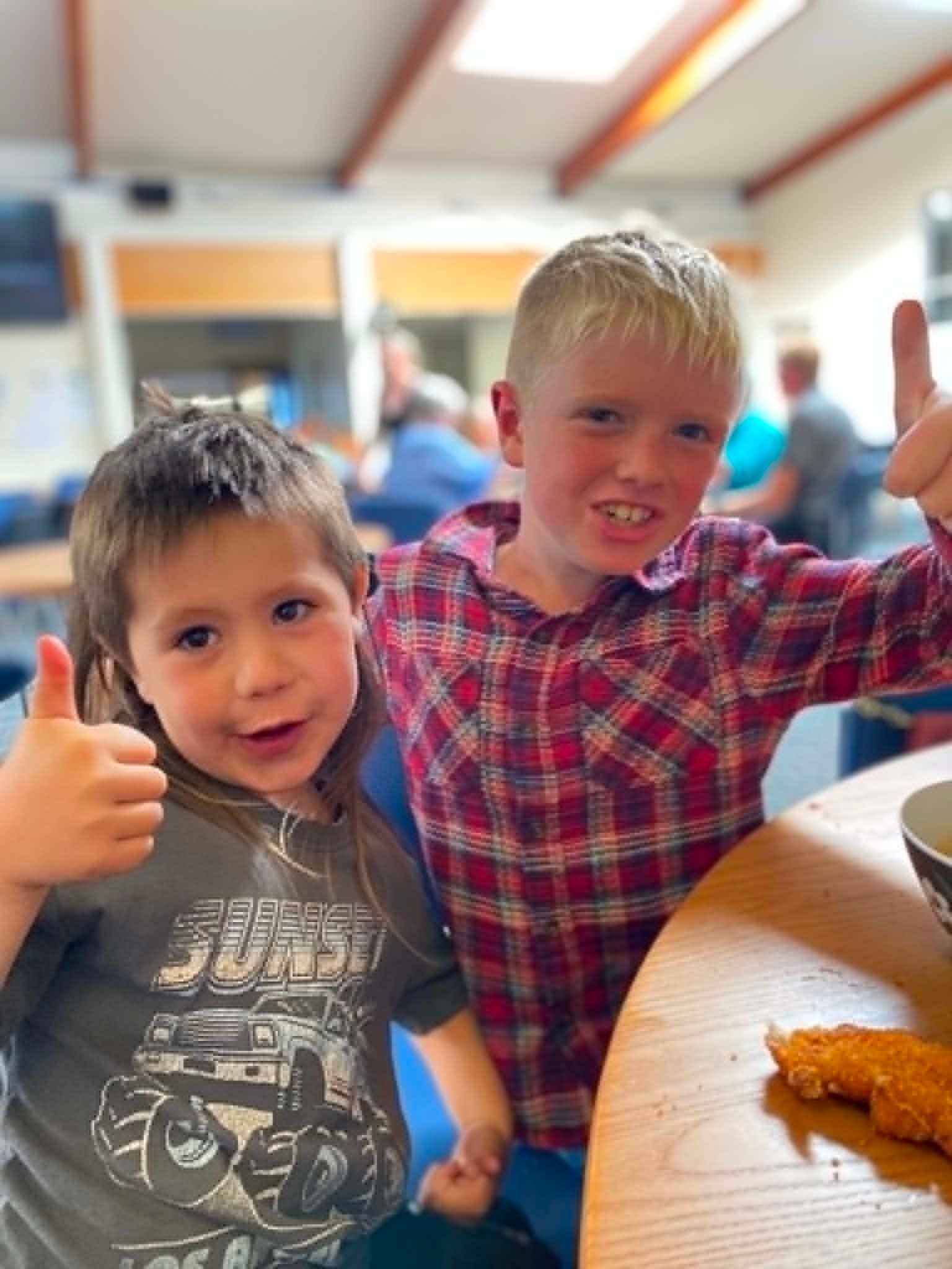 Harvey with a friend at the local card shop, An Absence Seizure Story